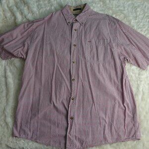 Wrangler Hero Red S/S Button Up Shirt Large